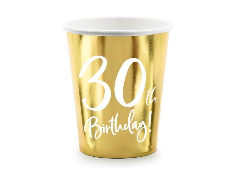 30 Geburtstag Becher gold - Becher