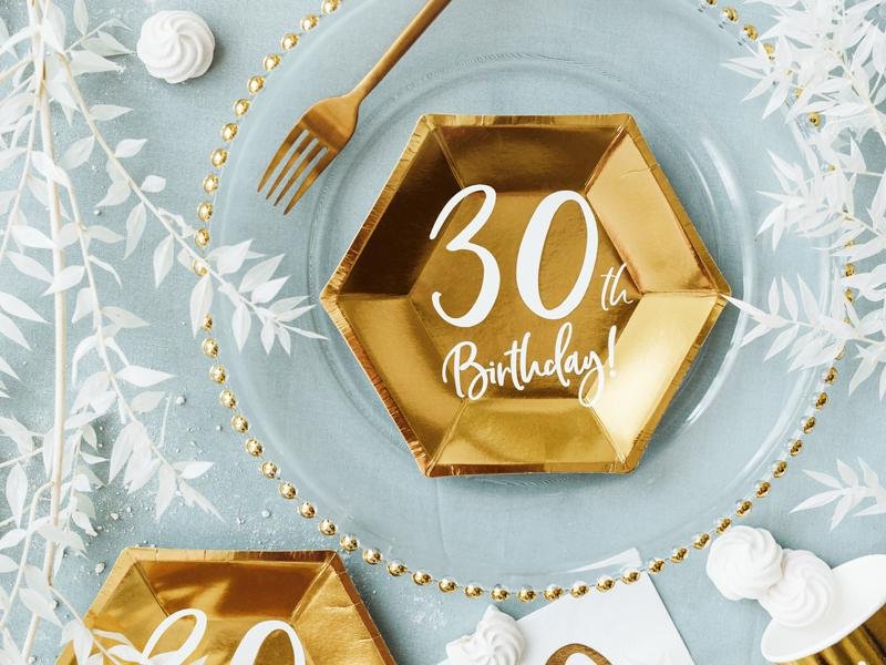 30 Geburtstag Teller gold - Teller