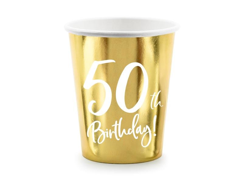 50 Geburtstag Becher gold - Becher