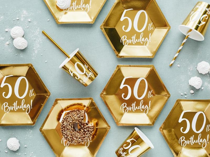 50 Geburtstag Becher gold - Becher