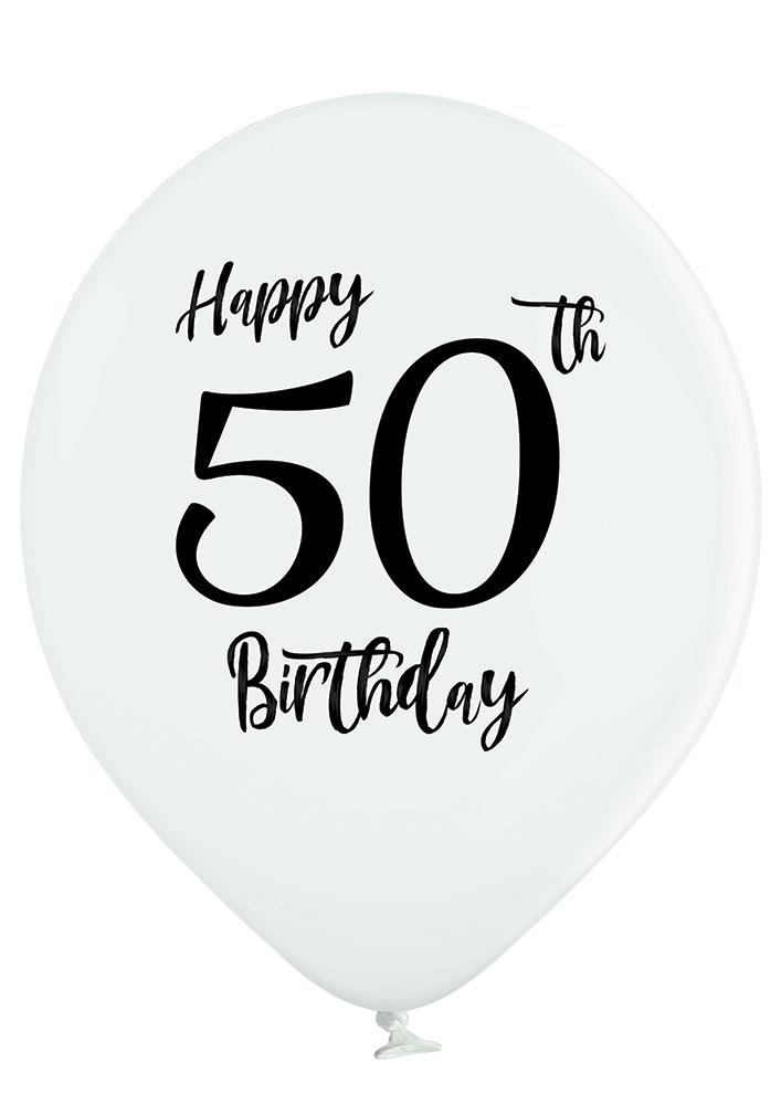 50 Jahre Geburtstag Ballon - Latex bedruckt