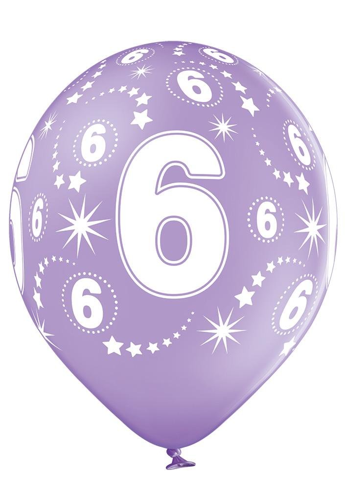 6 Jahre Geburtstag Ballon - Latex bedruckt