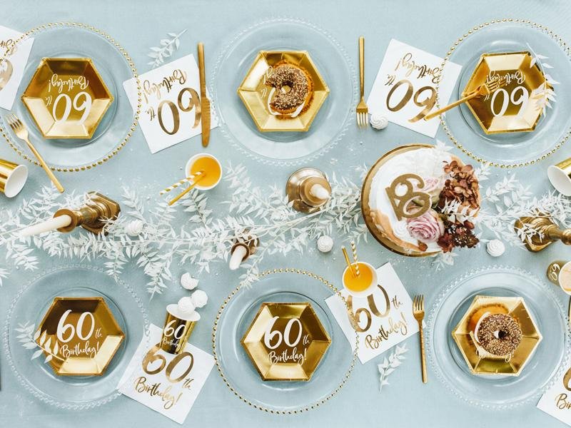 60 Geburtstag Teller gold - Teller