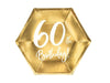 60 Geburtstag Teller gold