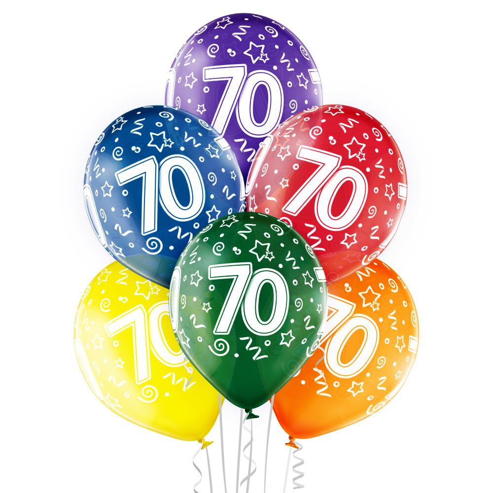 70 Jahre Geburtstag Ballon - Latex bedruckt