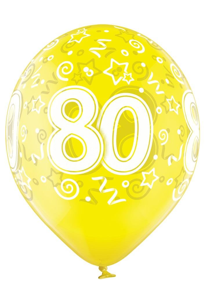 80 Jahre Geburtstag Ballon - Latex bedruckt
