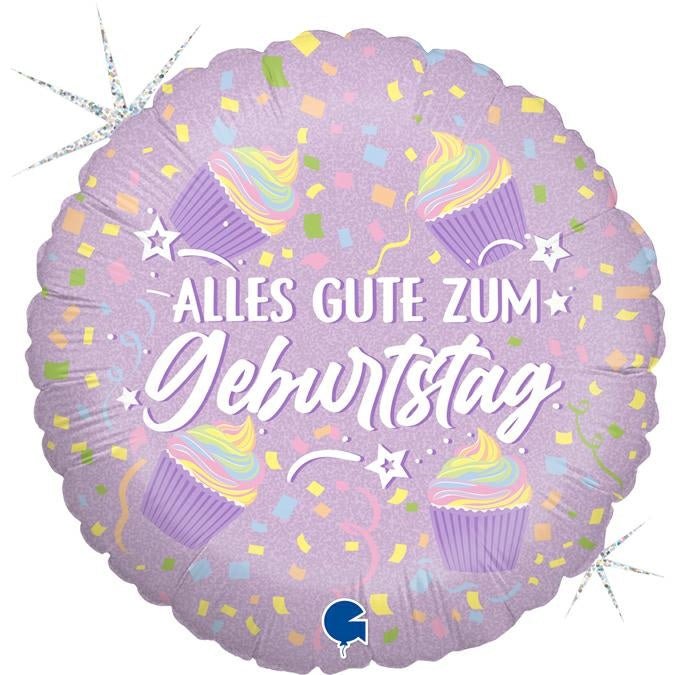 Alles Gute zum Geburtstag Ballon (mit Helium gefüllt) - Happy Birthday Helium rund