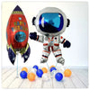 Astronaut und Rakete Happy Birthday Ballon Bouquet  (mit Helium gefüllt)