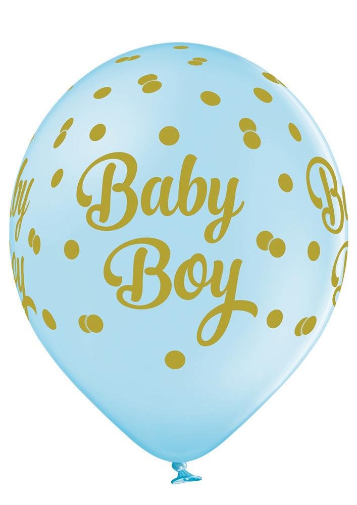 Baby Boy Dots Ballon - Latex bedruckt