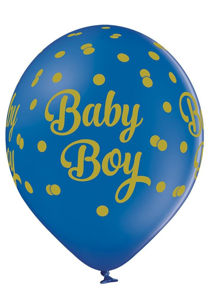 Baby Boy Dots Ballon - Latex bedruckt