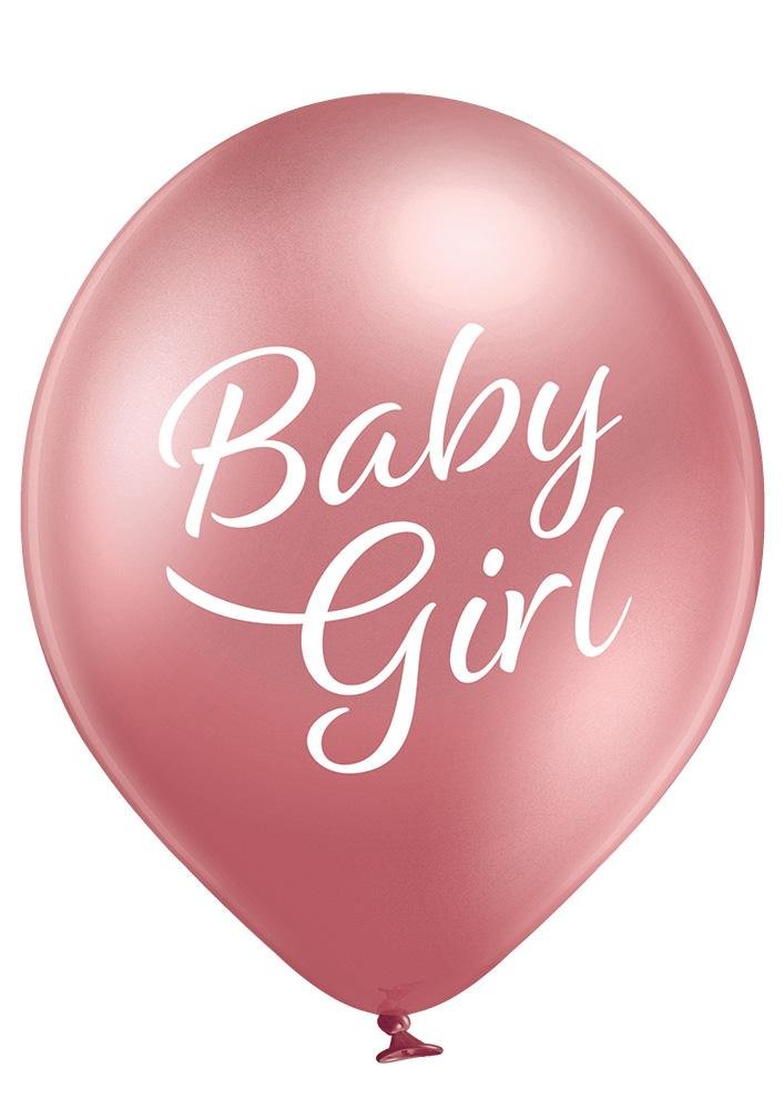 Baby Girl Glossy Ballon - Latex bedruckt
