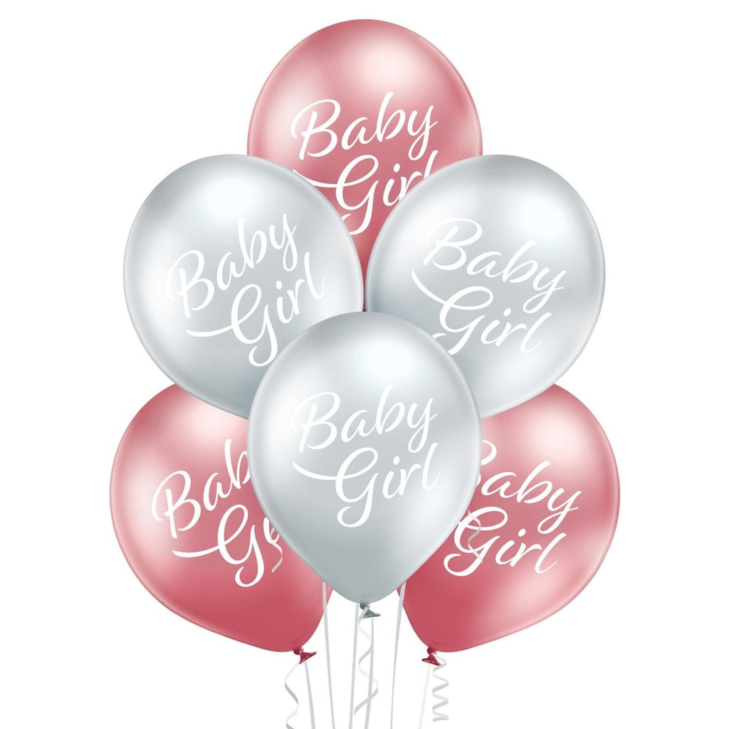 Baby Girl Glossy Ballon - Latex bedruckt