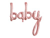 bannière ballon baby XL or rose 