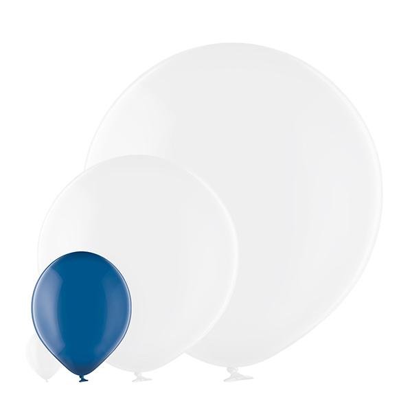 Ballon blau transparent - Latex Ballone Uni normal transparent