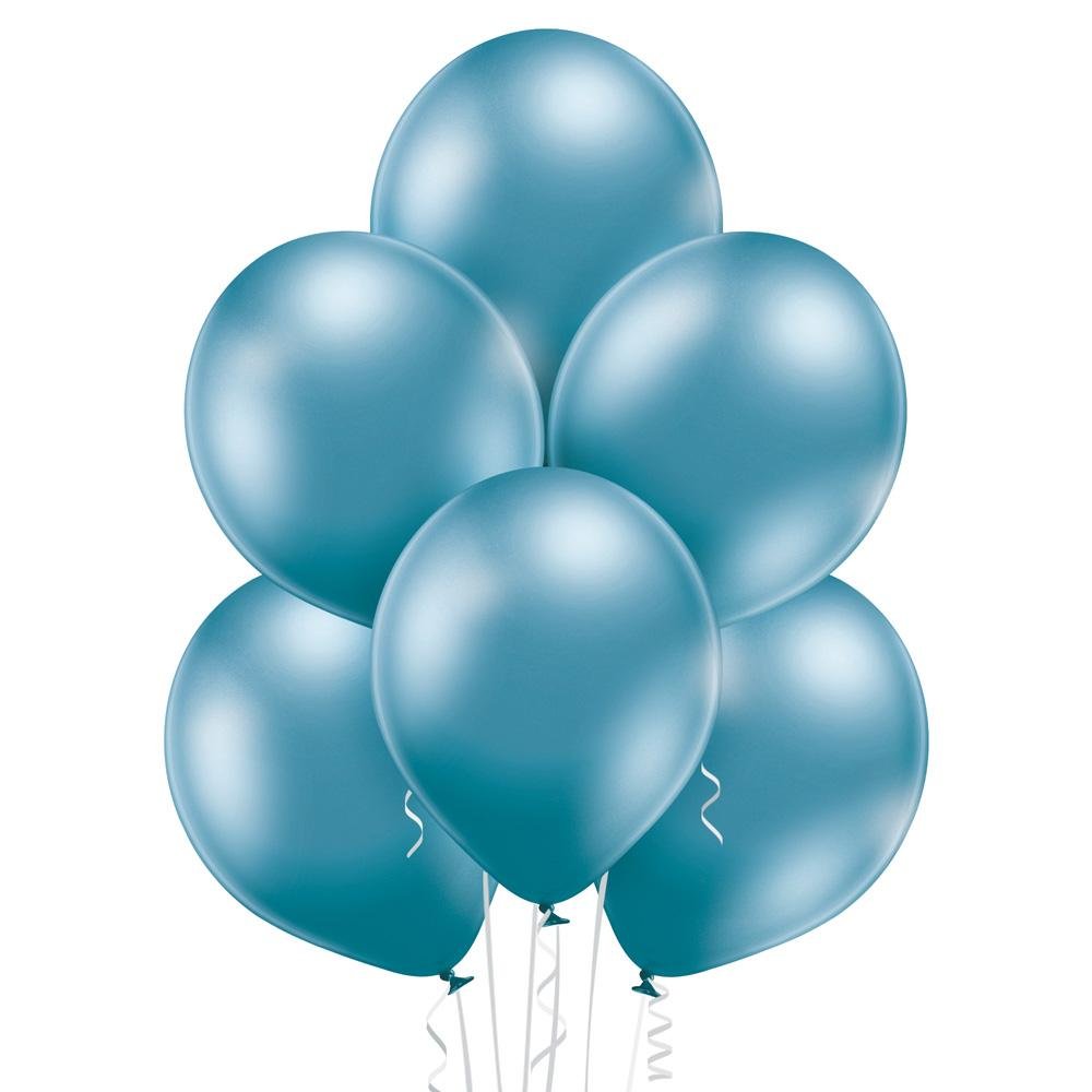 Ballon klein glossy blau - Latex Ballone Uni klein glossy