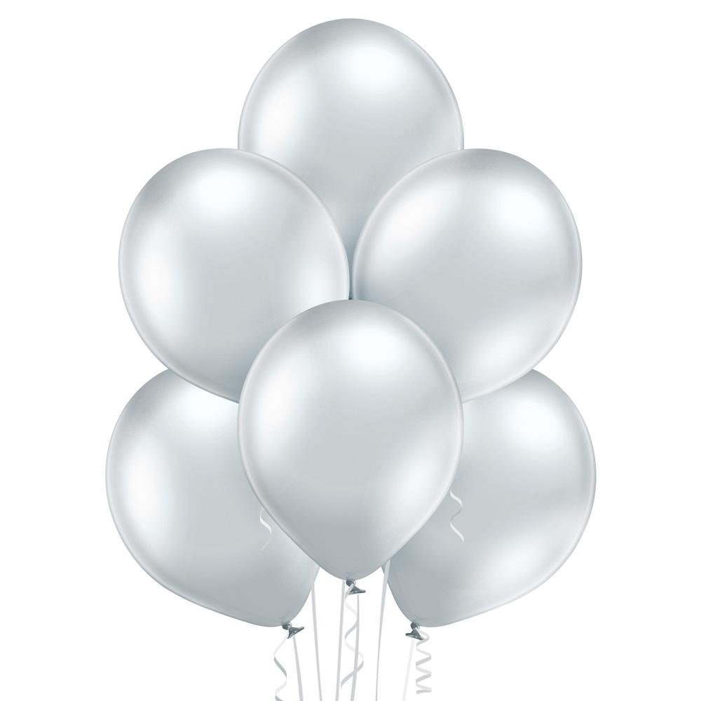 Ballon klein glossy silber - Latex Ballone Uni klein glossy