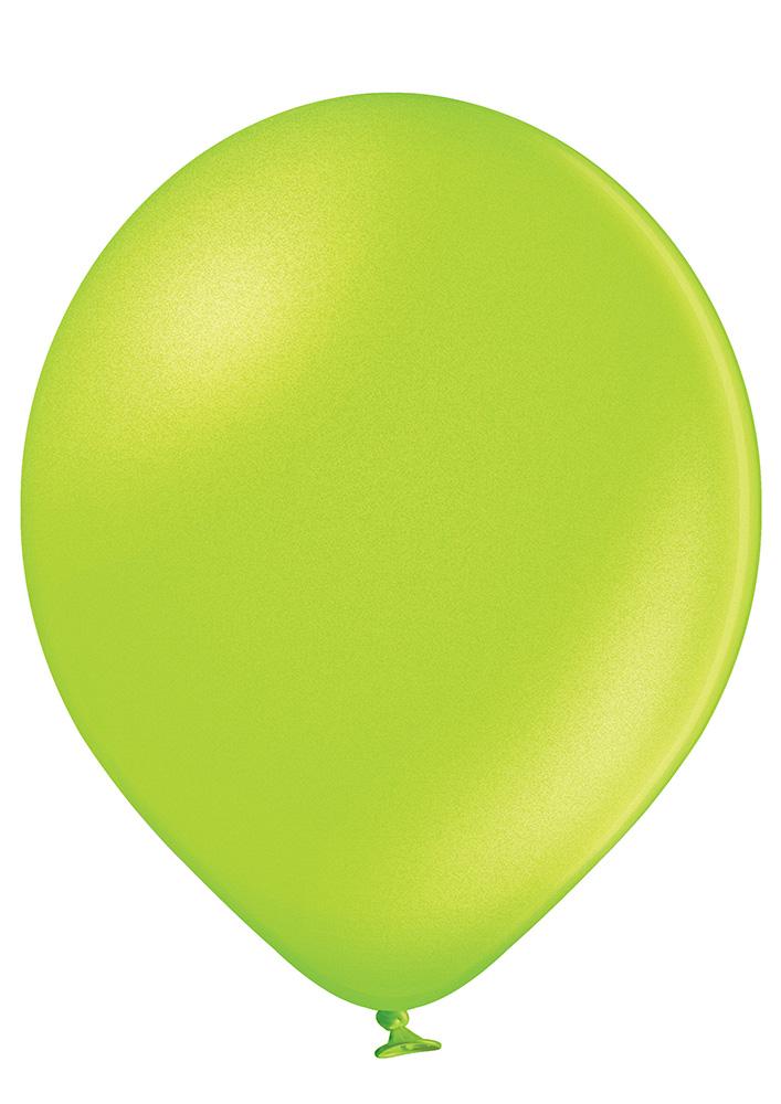 Ballon klein metallic apfelgrün - Latex Ballone Uni klein metallic