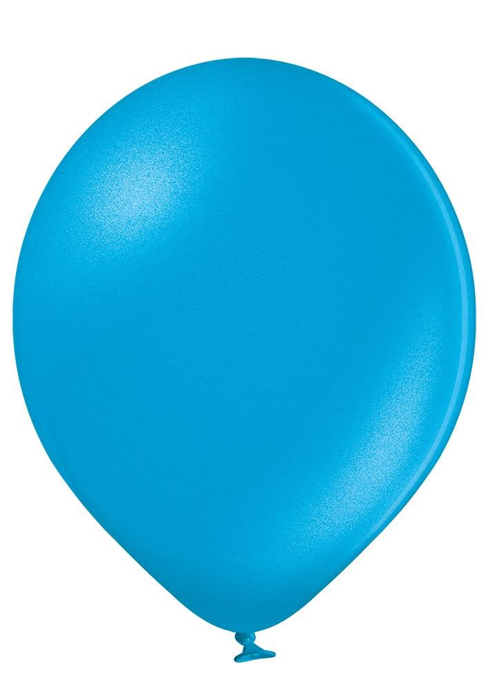 Ballon klein metallic cyan - Latex Ballone Uni klein metallic