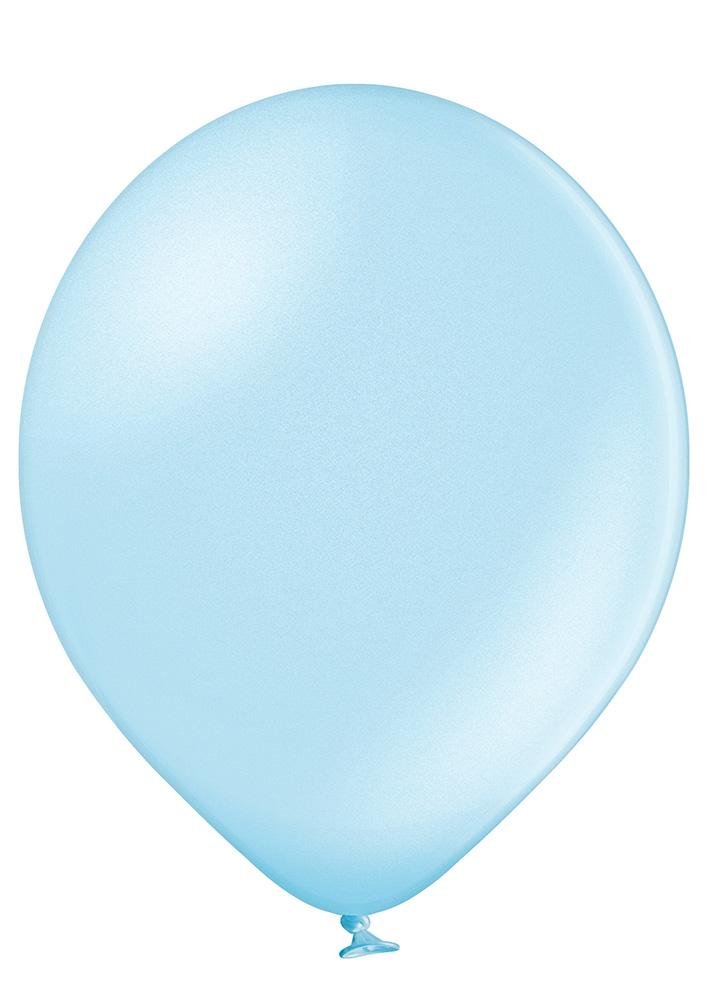 Ballon klein metallic hellblau - Latex Ballone Uni klein metallic