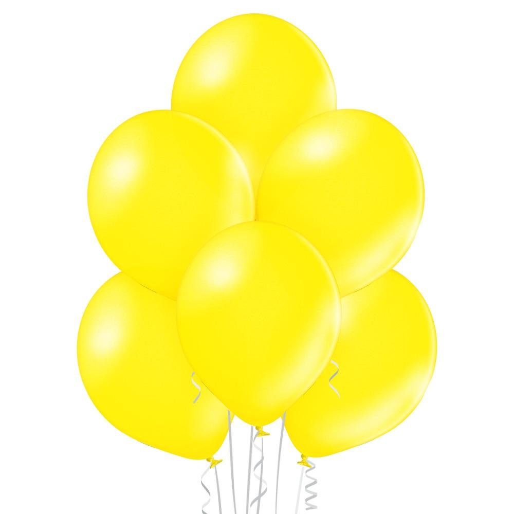 Ballon klein metallic zitronengelb - Latex Ballone Uni klein metallic