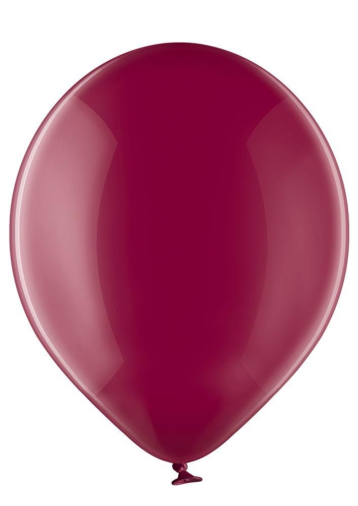 Ballon klein transparent burgundrot - Latex Ballone Uni klein transparent