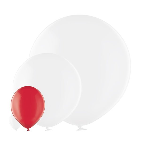 Ballon rot transparent - Latex Ballone Uni normal