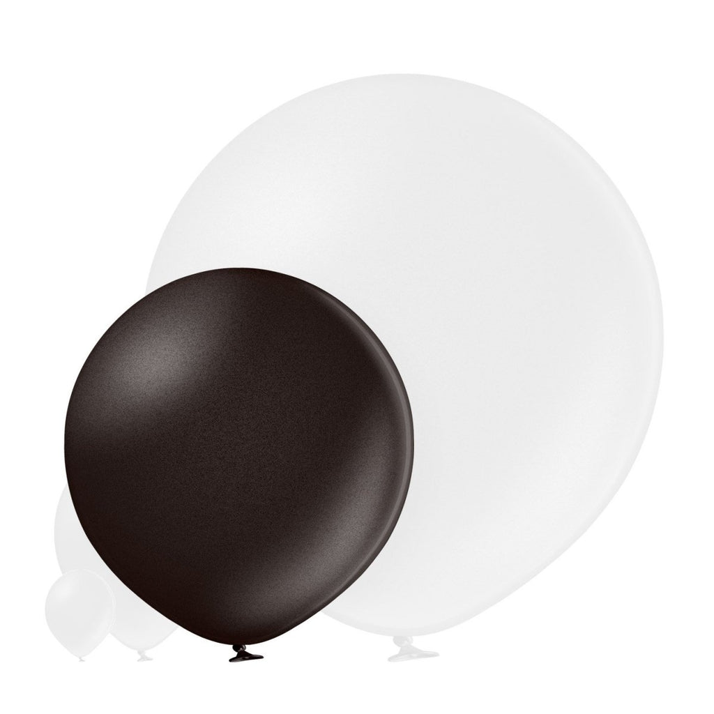 Ballon XL metallic schwarz - Latex Ballone Uni XL metallic