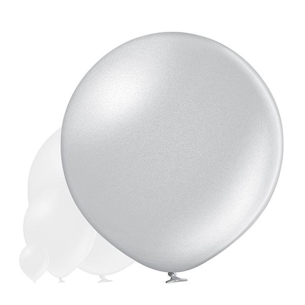 Ballon XXL metallic silber - Latex Ballone Uni XXL metallic