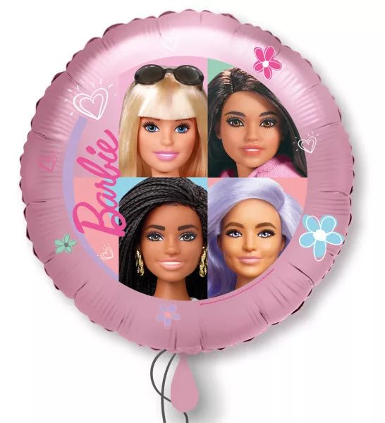 Barbie Ballon rund pink - Rund Ballon helium