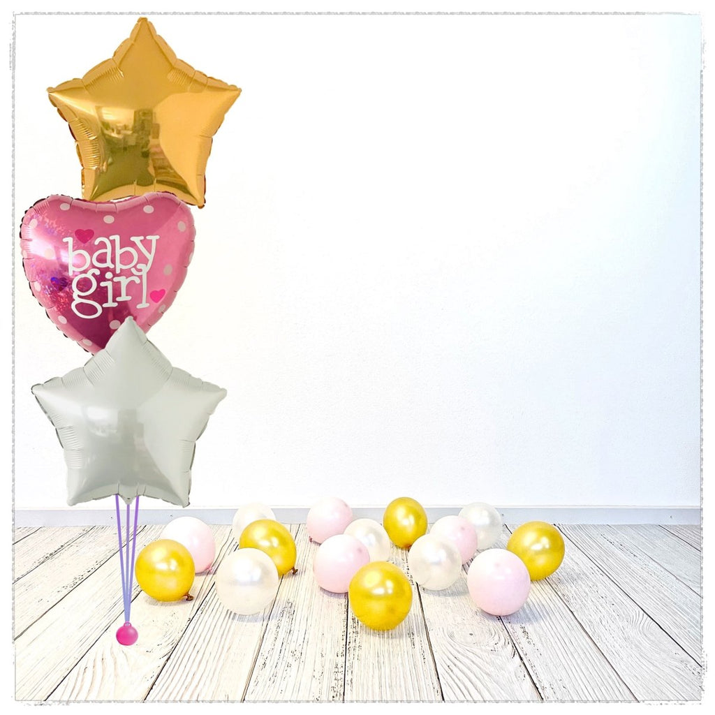 Bouquet zu It's a Girl Babyflasche Ballon (mit Helium gefüllt) - Bouquet zu Ballone