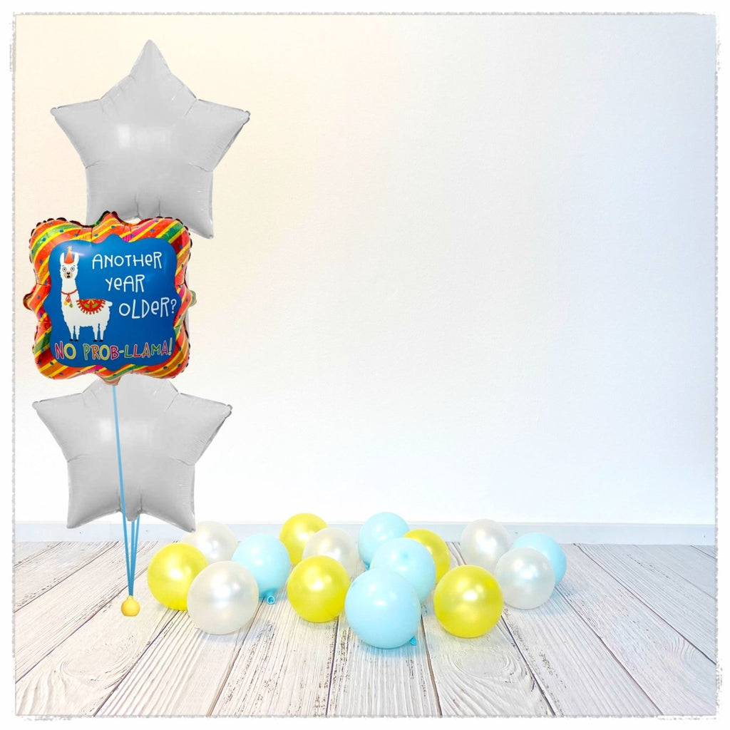 Bouquet zu Lama Birthday Ballon (mit Helium gefüllt) - Bouquet zu Ballone