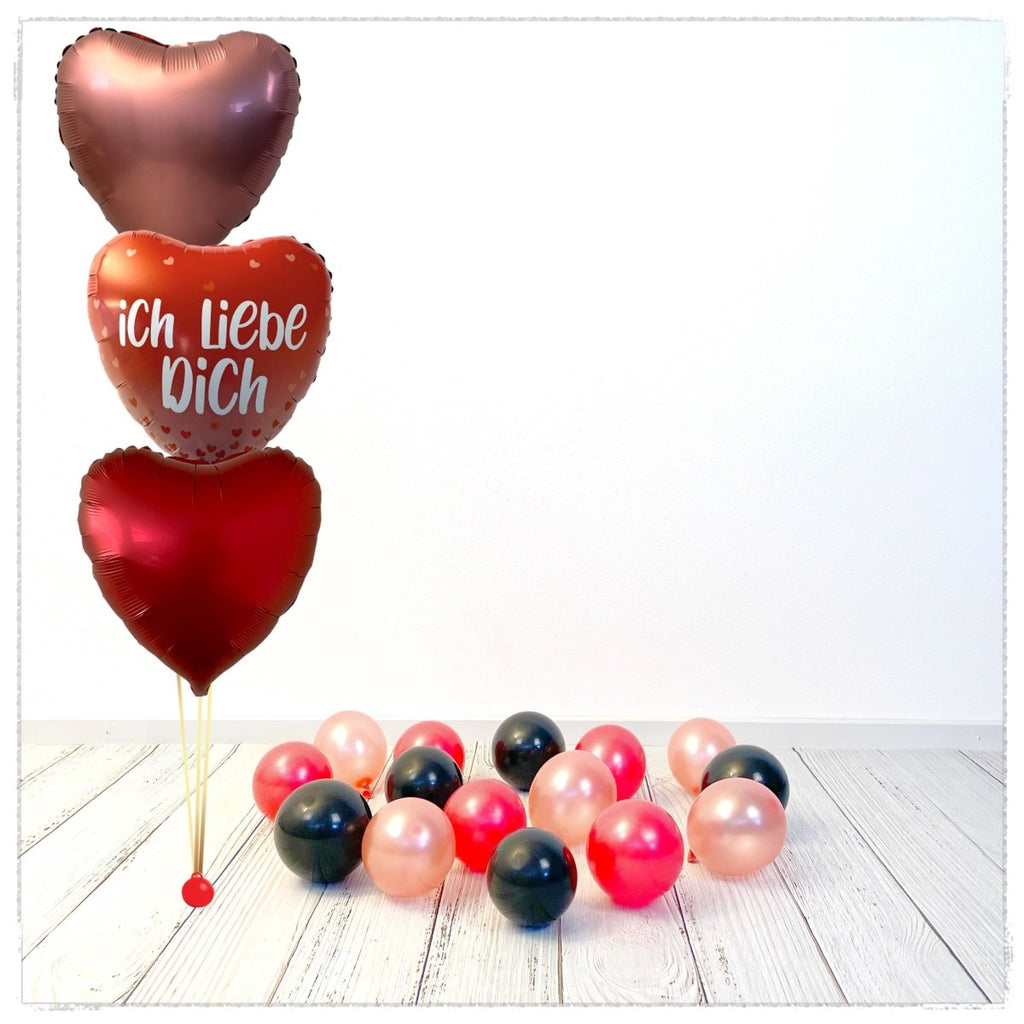 Bouquet zu Love - Ich liebe Dich Ballon Bouquet (mit Helium gefüllt) - Bouquet zu Ballone