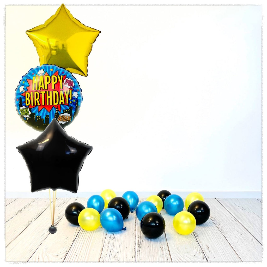 Bouquet zu Ninja (Ninjago) Happy Birthday Ballon (mit Helium gefüllt) - Boys Bouquet