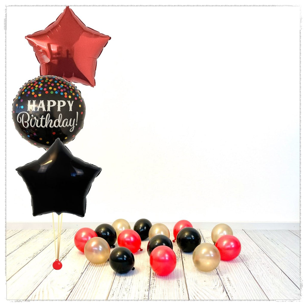 Bouquet zu Pferde Happy Birthday Ballon (mit Helium gefüllt) - Bouquet zu Ballone