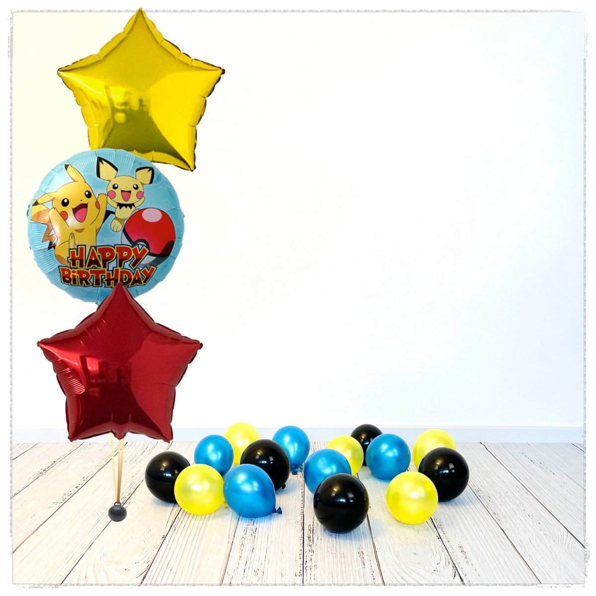 Bouquet pour Ballon Joyeux Anniversaire Pokémon Pikachu (rempli d