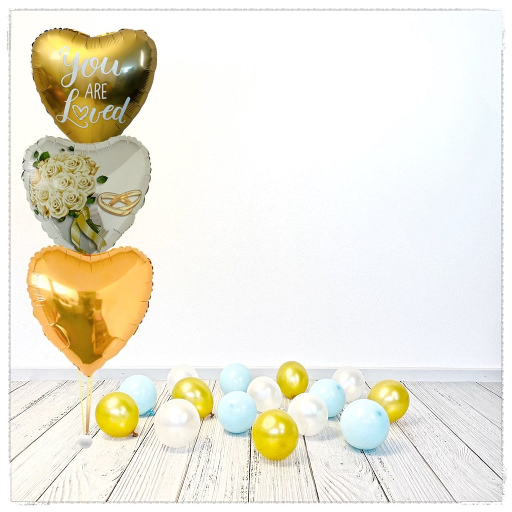 Bouquet zu Ring Heiratsantrag Ballon (mit Helium gefüllt) - Bouquet zu Ballone