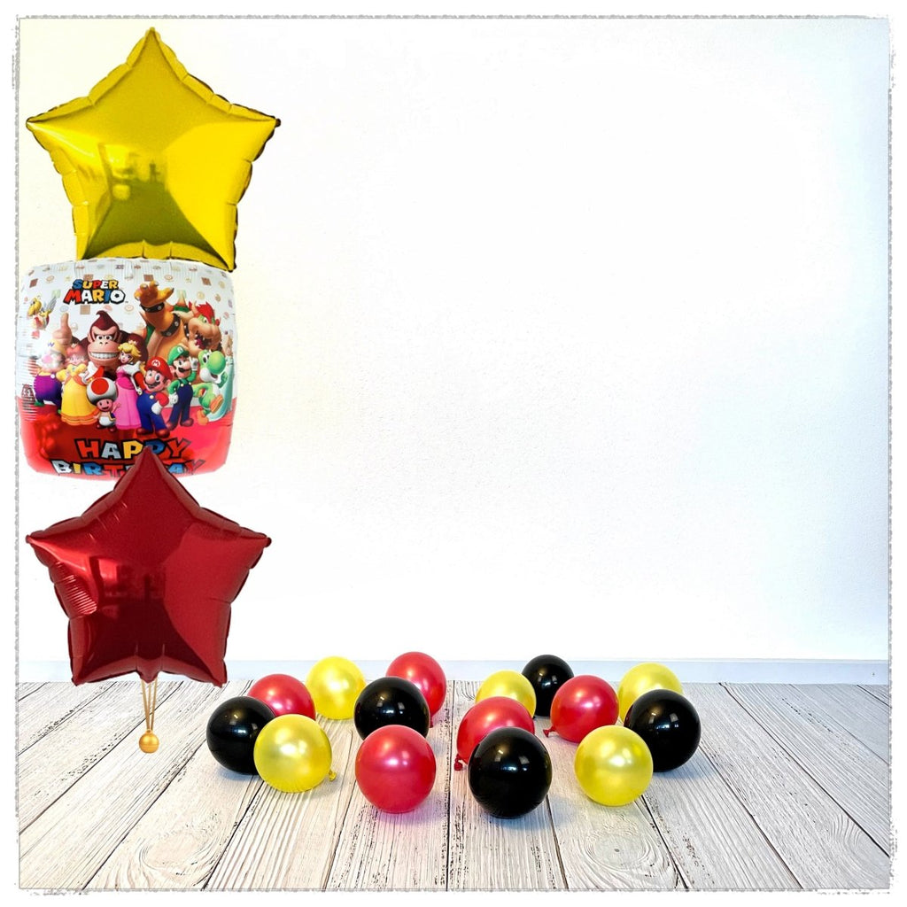 Bouquet zu Singender Super Mario Happy Birthday Ballon (mit Helium gefüllt) - Bouquet zu Ballone
