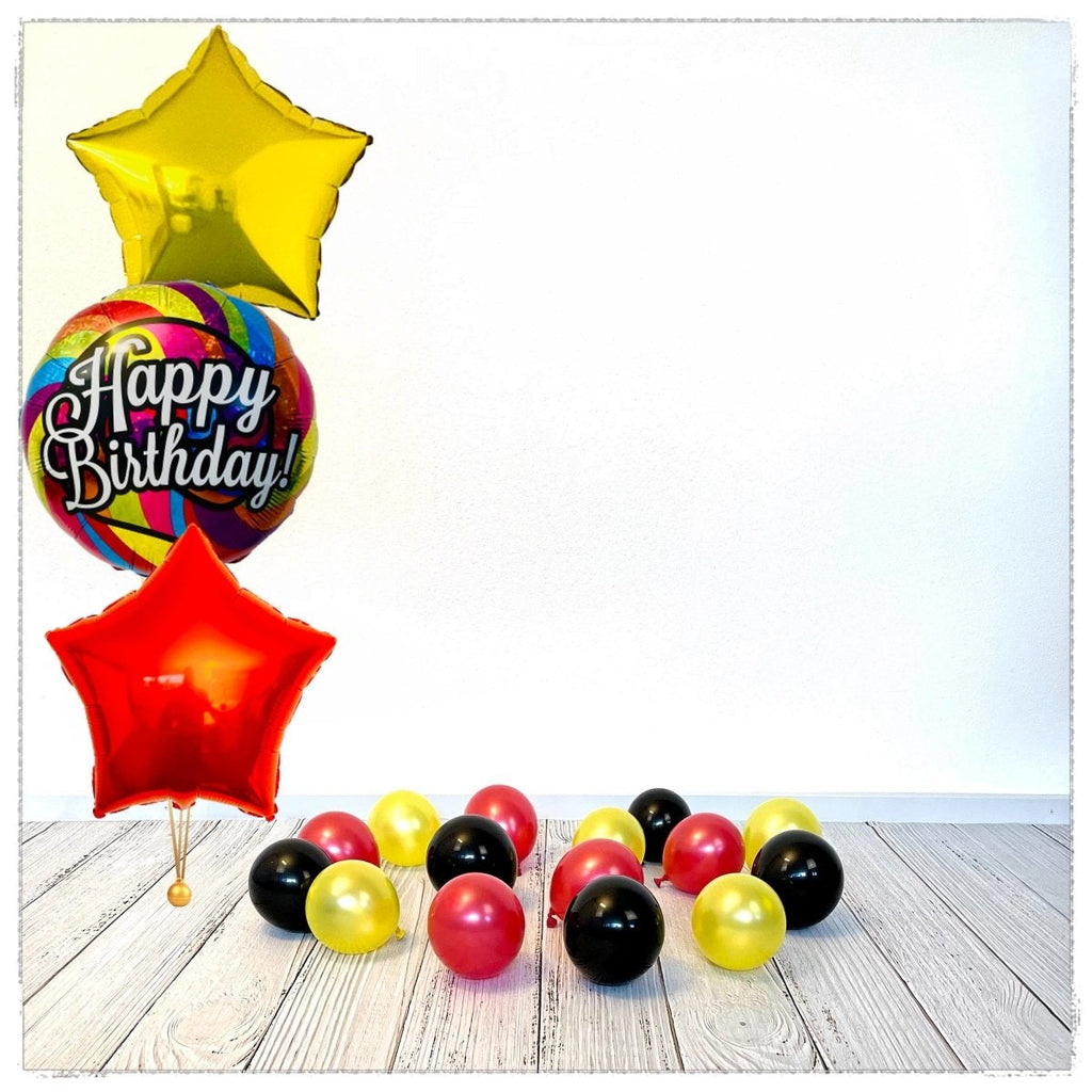 Bouquet zu Sponge Bob Ballon (mit Helium gefüllt) - Bouquet zu Ballone