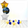 Bouquet à Numéro Ballon Anniversaire or (rempli d'hélium) 