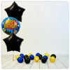 Bouquet à Chiffres Ballon Joyeux Anniversaire or (rempli d'hélium) 