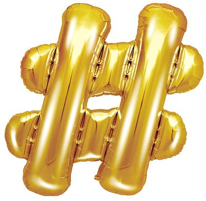 Buchstaben Ballon gold # - Buchstaben Ballon gold klein
