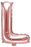 Ballon lettre or rose L 