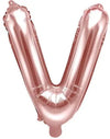 Ballon lettre V or rose 