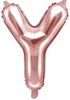 letter balloon rose gold Y 