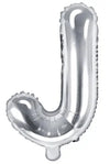 Ballon lettre argent J 