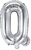 Buchstaben Ballon silber Q
