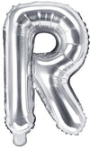 Letter balloon silver R 