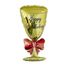 Champagner Glas Happy Birthday Ballon (mit Helium gefüllt)