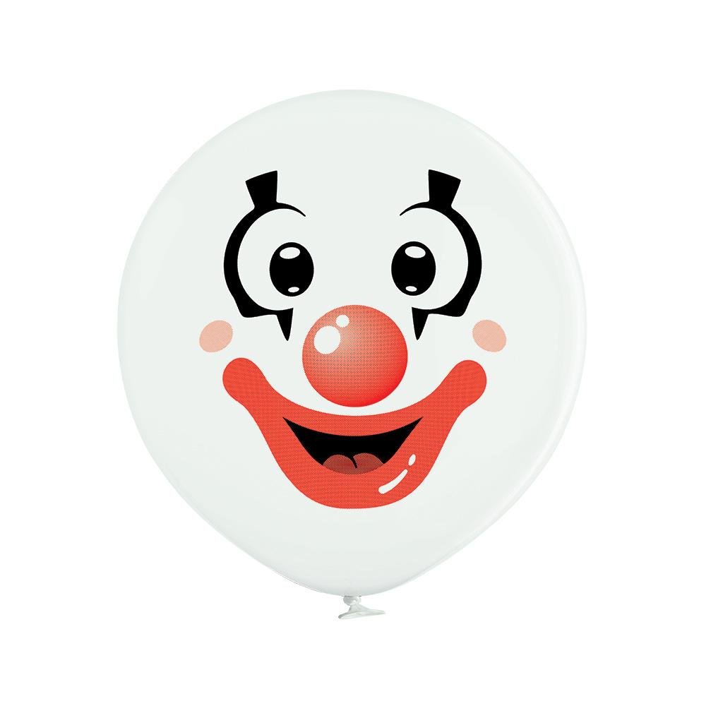 Clown Face Ballon XL - Latex bedruckt XL