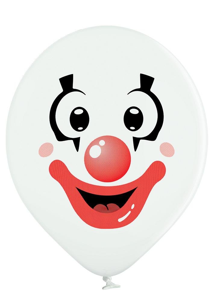Clown Gesichter Ballon - Latex bedruckt